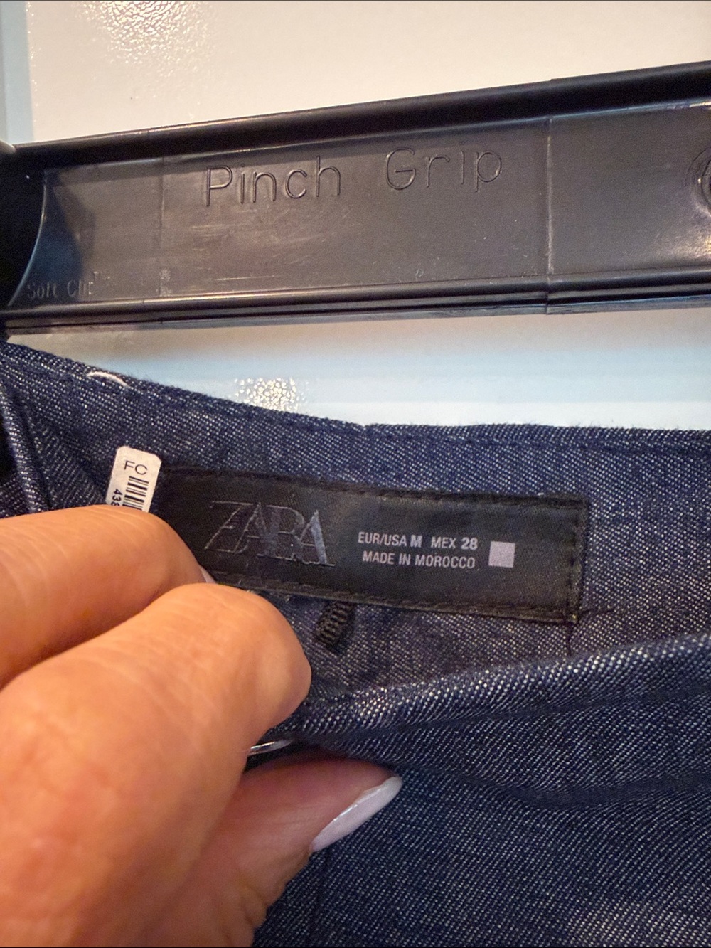 Zara Blue Tailored High-Waist Jean Shorts with Matching Vest - Picture 12 of 14